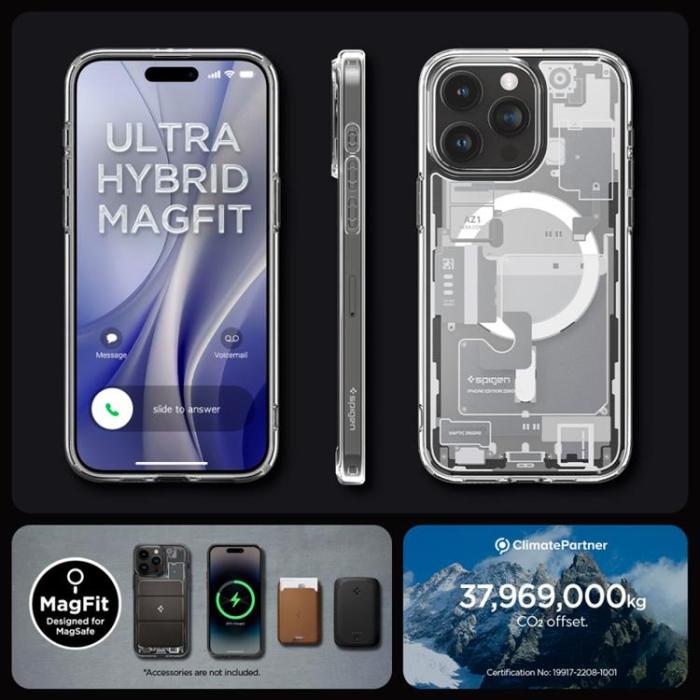 Spigen - Spigen iPhone 15 Pro Mobilskal Magsafe Hybrid - Zero One Vit
