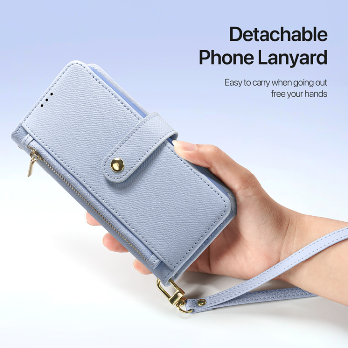 Dux Ducis - Dux Ducis iPhone 17 Air Plånboksfodral Magsafe Detachable Lawa - Blå