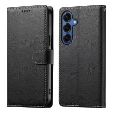 OEM - Pl&aring;nboksfodral f&ouml;r Samsung Galaxy S26 Magnetiskt Konstl&auml;der - Svart