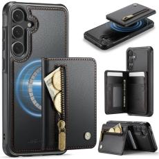 JEEHOOD - JEEHOOD Pl&aring;nboksfodral f&ouml;r Samsung Galaxy S26 Magnetiskt Konstl&auml;der - Svart