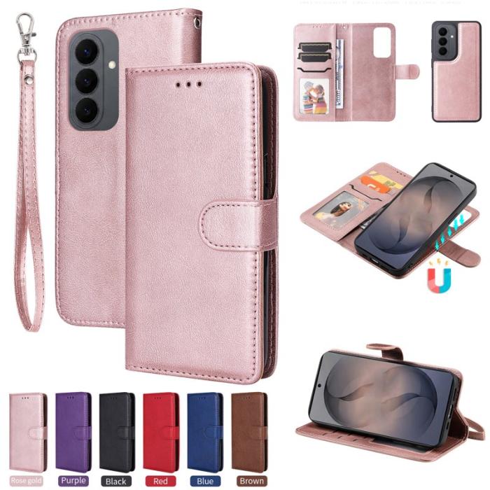 OEM - Plånboksfodral för Samsung Galaxy S26 Magnetiskt Konstläder - Roséguld