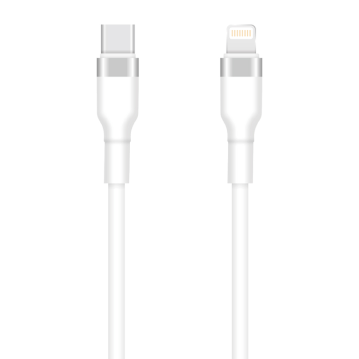 Setty - Setty USB-C till Lightning kabel 1m 3A KSC-L-130 - Vit