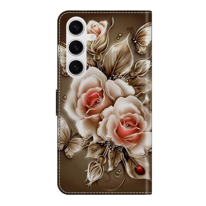 OEM - Plånboksfodral för Samsung Galaxy S26 Konstläder Ställ - Brun Rosé