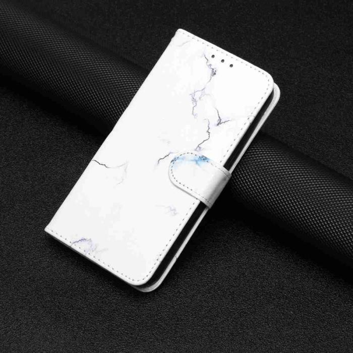OEM - Plånboksfodral för Samsung Galaxy S26 Ställfunktion Konstläder - Vit marmor