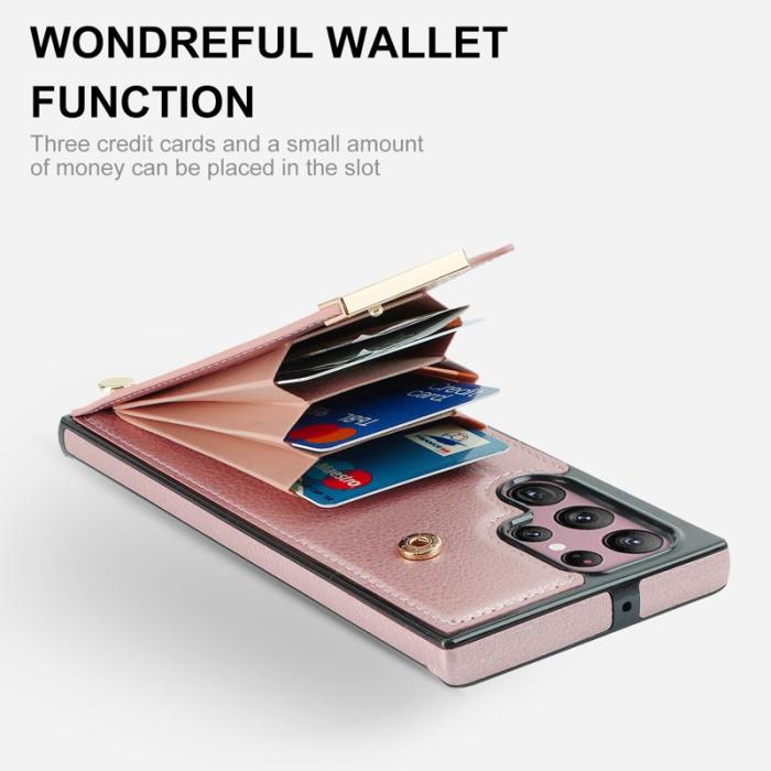 OEM - Mobilskal för Samsung Galaxy S26 Ultra TPU + Konstläder - Roséguld