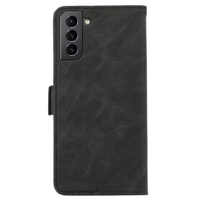 ABEEL - ABEEL Samsung Galaxy S21 Plånboksfodral Konstläder RFID-Skydd Svart