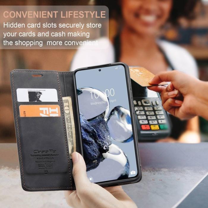 Caseme - CASEME 013 Series Xiaomi 12T 5G Plånboksfodral Konstläder Svart