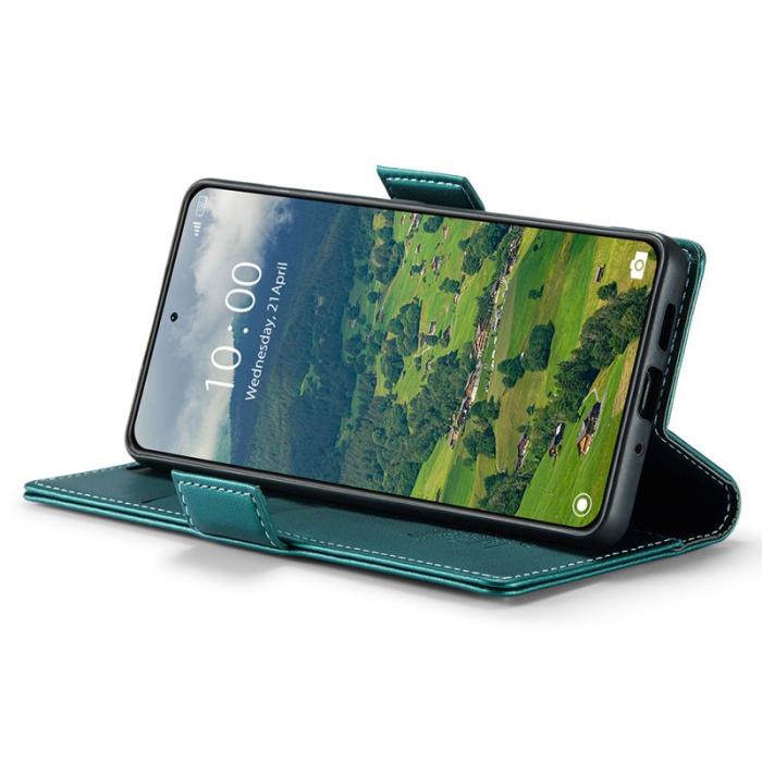 Caseme - CASEME 023 Xiaomi 14 Plånboksfodral Konstläder RFID Grön