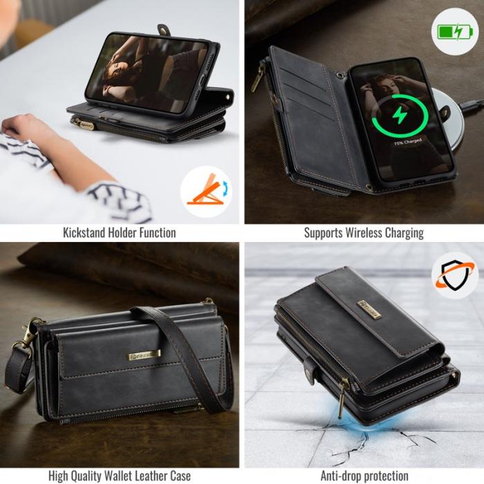 Caseme - CASEME iPhone 11 Plånboksfodral RFID-Skydd Konstläder Svart