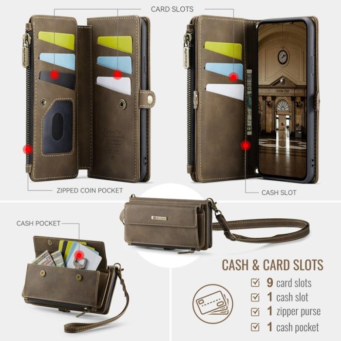 Caseme - CASEME iPhone 11 Plånboksfodral RFID-Skydd Konstläderbrun