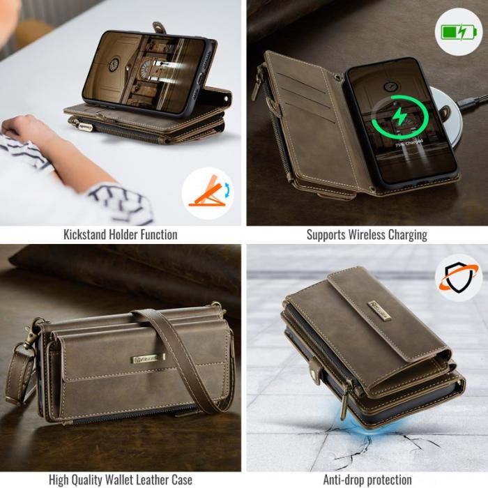 Caseme - CASEME iPhone 11 Plånboksfodral RFID-Skydd Konstläderbrun