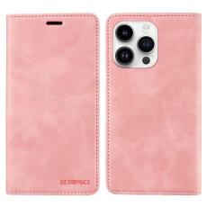 BETOPNICE - BETOPNICE 003 iPhone 14 Pro Max Pl&aring;nboksfodral Konstl&auml;der - Rosa