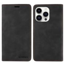 BETOPNICE - BETOPNICE 003 iPhone 14 Pro Max Pl&aring;nboksfodral Konstl&auml;der - Svart