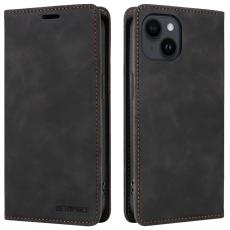 BETOPNICE - BETOPNICE 003 iPhone 15 Pl&aring;nboksfodral Konstl&auml;der - Svart