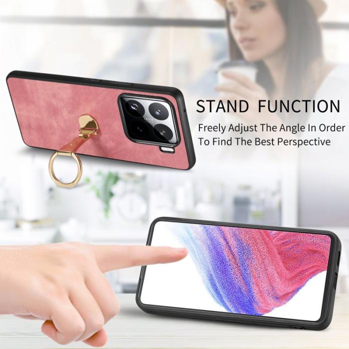 CASENEO - CASENEO D22 För Xiaomi 15 Pro Fodral Retro Konstläder - Grön