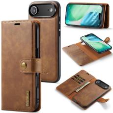 DG.MING - DG.MING iPhone Air Pl&aring;nboksfodral &Auml;kta L&auml;der Avtagbart - Brun