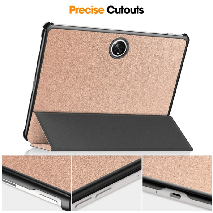 A-One Brand - OnePlus Pad Fodral Smart Tri-Fold Stand PU-Läder - Rosa Guld