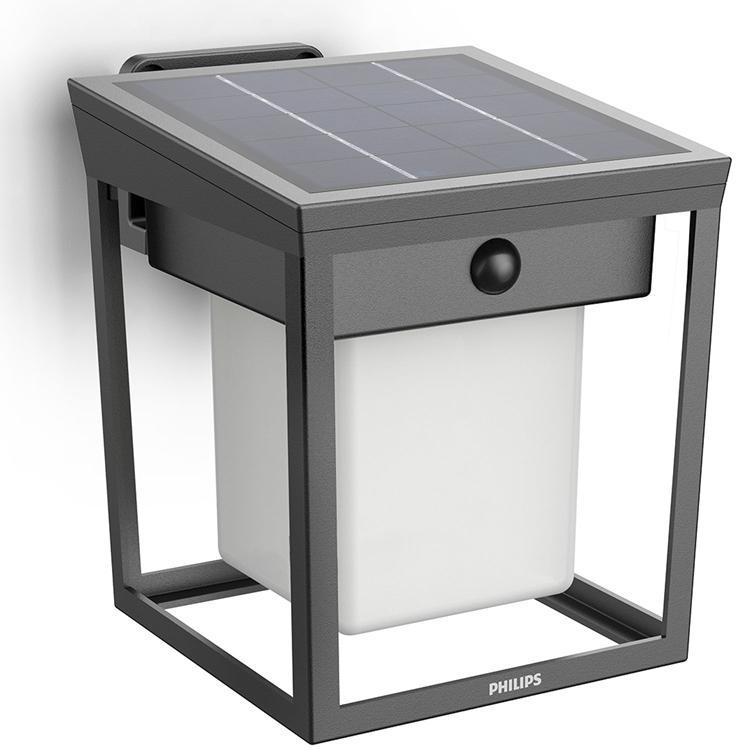 Philips Blaise Vägglampa Solcell LED 250/20lm - Svart | 264 | AlltMobil