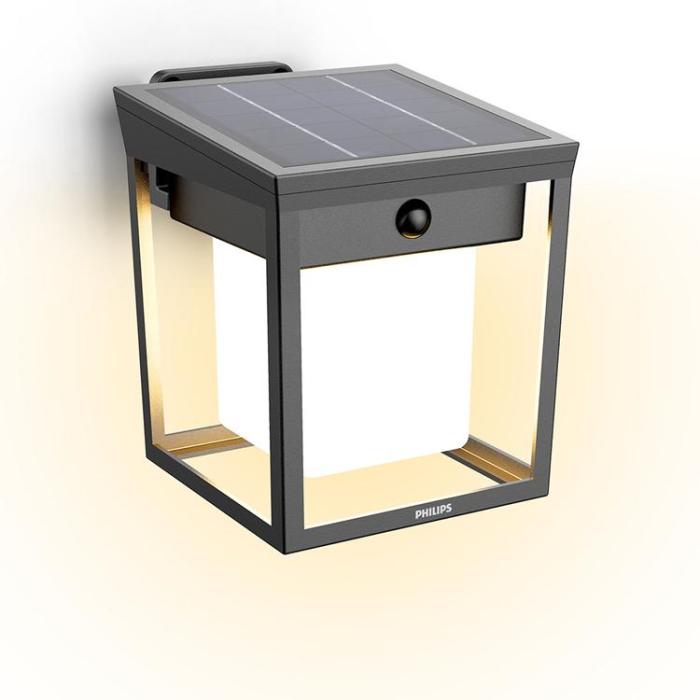 Philips - Philips Blaise Vägglampa Solcell LED 250/20lm - Svart