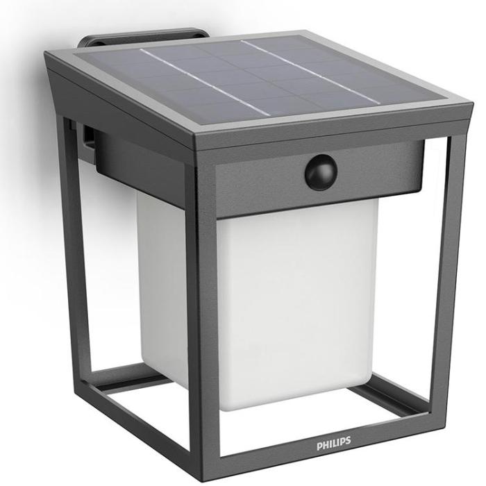 Philips - Philips Blaise Vägglampa Solcell LED 250/20lm - Svart