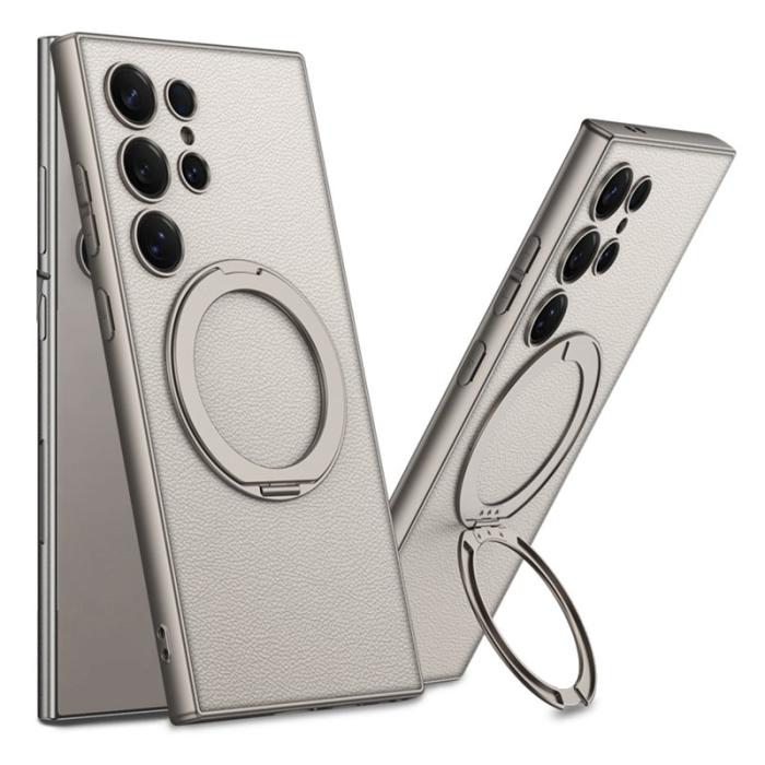 GKK - GKK Mobilskal till Samsung Galaxy S24 Ultra PU + TPU + PC - Grå