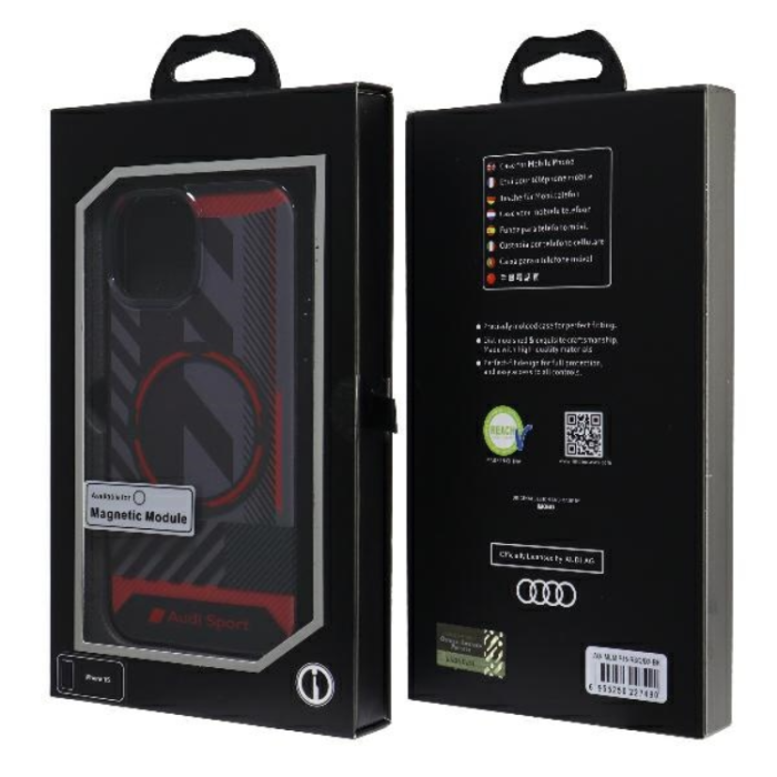 Audi - Audi iPhone 15 Mobilskal Magsafe IML Sport - Svart