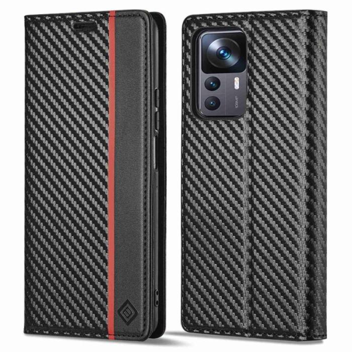 LC.imeeke - LC.IMEEKE Plånboksfodral för Xiaomi 12T 5G - Konstläder - Vit
