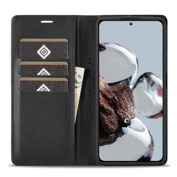 LC.imeeke - LC.IMEEKE Plånboksfodral för Xiaomi 12T 5G - Konstläder - Vit