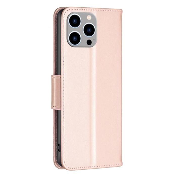 OEM - iPhone 14 Pro Max Plånboksfodral Butterflies Imprinted - Rosa Guld