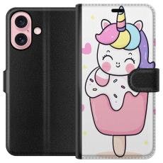 iSecrets - Plånboksfodral till Apple iPhone 16 med Glad enhörning