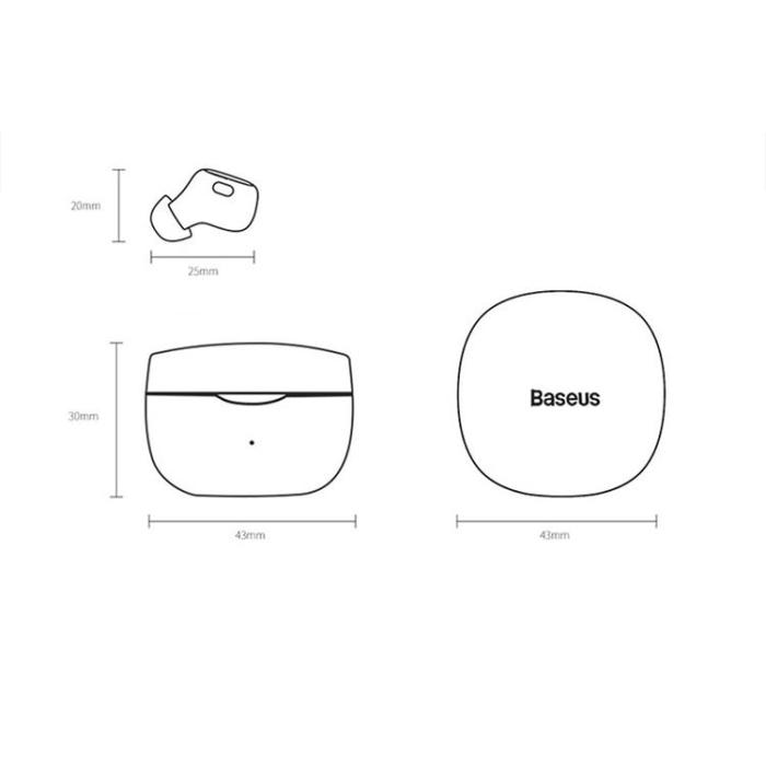 BASEUS - Baseus Trådlösa Hörlurar In-Ear TWS Bluetoot - Rosa