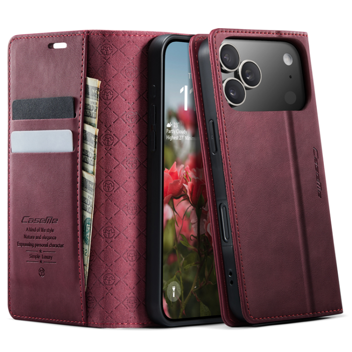 Caseme - Caseme iPhone 17 Pro Max Plånboksfodral RFID Blocking 033