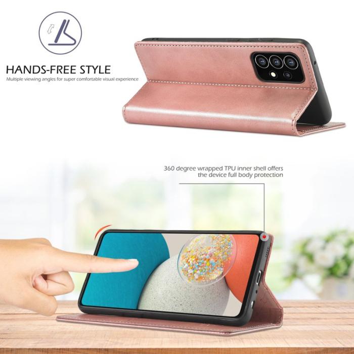 LC.imeeke - LC.IMEEKE Samsung Galaxy A53 5G Plånboksfodral Konstläder - Rosa
