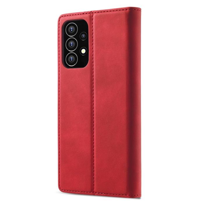 LC.imeeke - LC.IMEEKE Samsung Galaxy A53 5G Plånboksfodral Konstläder - Röd