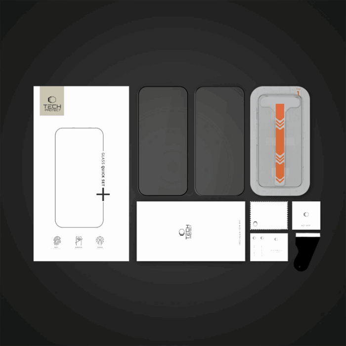 Tech-Protect - [2-Pack] Tech-Protect iPhone 15/16 Härdat Glas Skärmskydd Quick Set