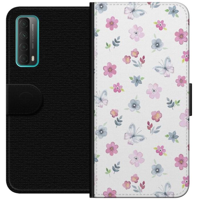 iSecrets - Plånboksfodral till Huawei P smart 2021 med Blommor och fjärillar