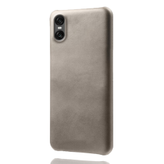 A-One Brand - Sony Xperia 10 VII Mobilskal Calfskin Texture PU-Läder - Grå