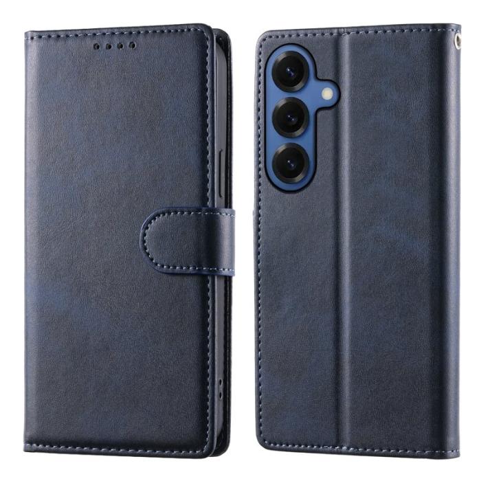 OEM - Samsung Galaxy S26 Fodral Ställ PU Läder Flip Skydd - Blå