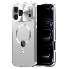 A-One Brand - iPhone 17 Pro Max Mobilskal MagSafe med Skärmskydd - Silver