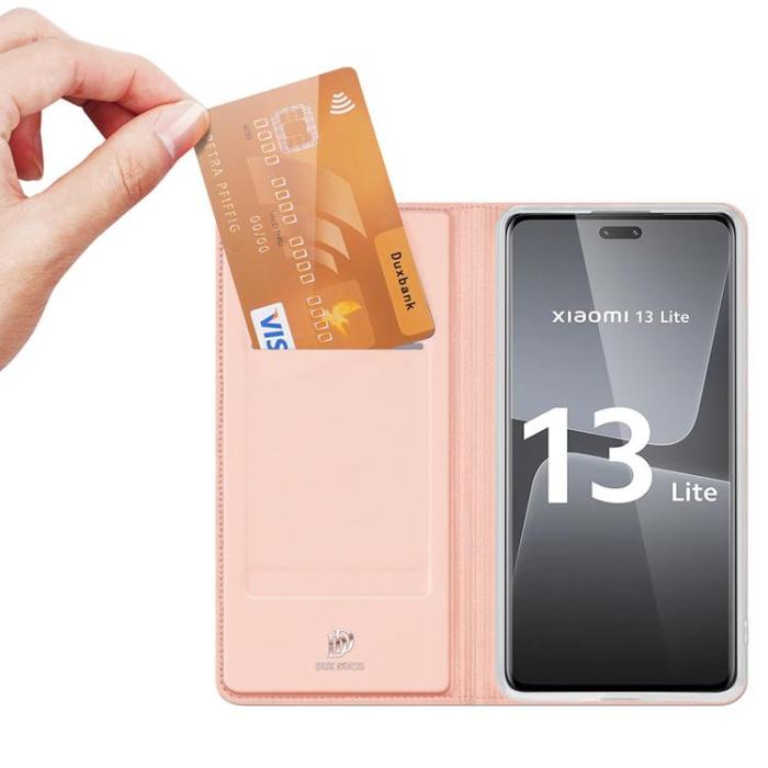 UTGATT1 - Dux Ducis Xiaomi 13 Lite Plånboksfodral Skin Pro - Rosa