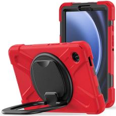 A-One Brand - Galaxy Tab A9 Skal Kickstand Handle Grip - Röd / Svart