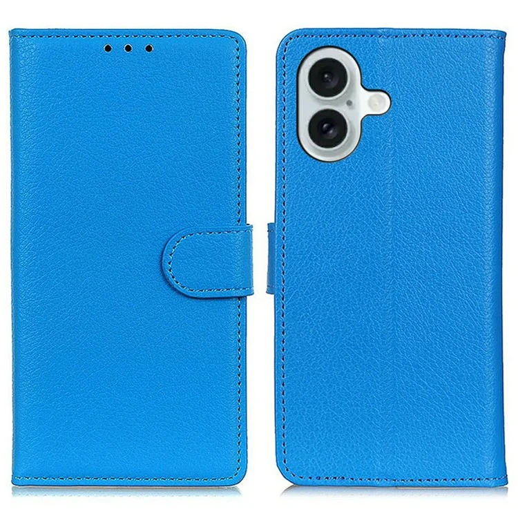 iPhone 17 Plånboksfodral Litchi Texture - Blå | 2353 | AlltMobil