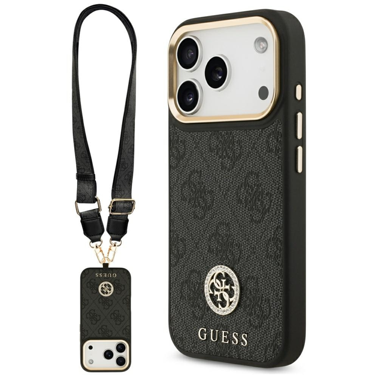 Guess iPhone 17 Pro Mobilskal MagSafe 4G Strass Logo & Big Strap | 2353 | AlltMobil