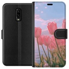 iSecrets - Plånboksfodral till OnePlus 6T med Rosa Tulpaner