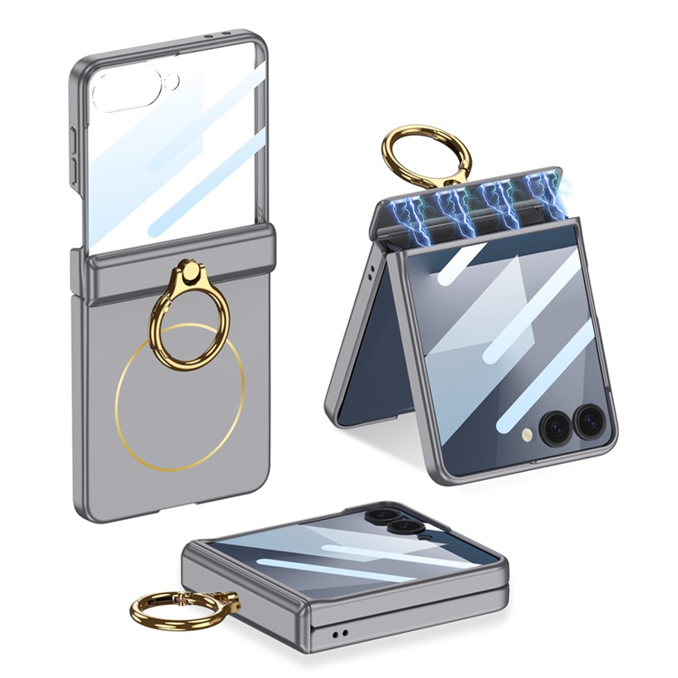 GKK Galaxy Z Flip 7 Mobilskal MagSafe Ringhållare - Grå | 2353 | AlltMobil