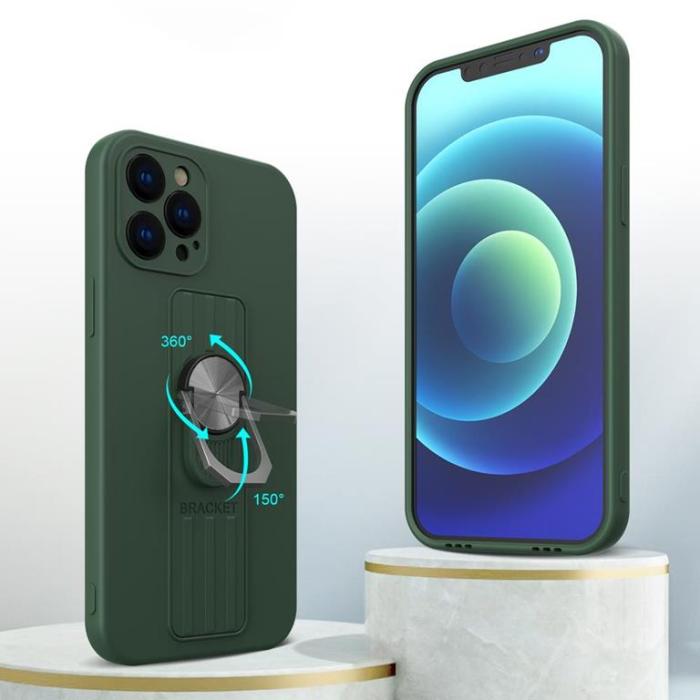 OEM - iPhone 11 Pro Mobilskal med Ringhållare - Ljusblå