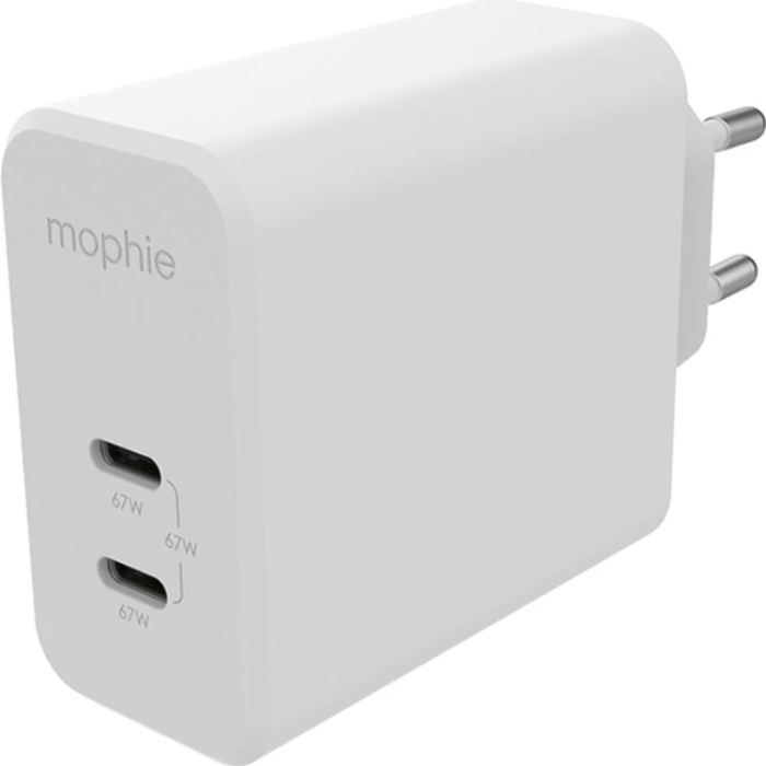 UTGATT1 - Mophie PD Väggladdare 67W DUAL USB-C - Vit