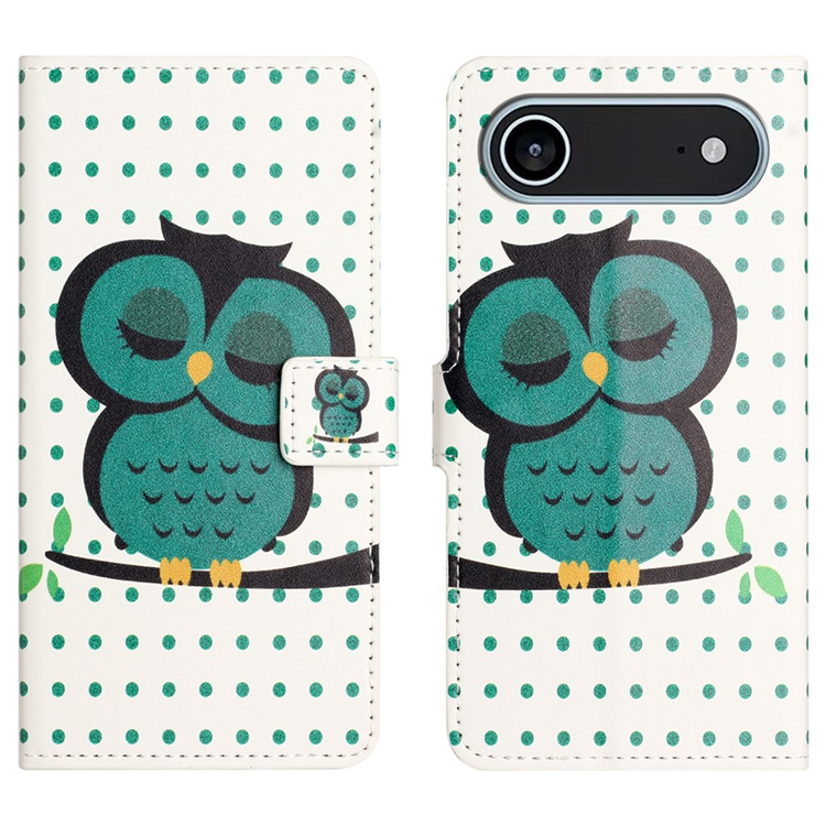 iPhone Air Plånboksfodral Pattern Print - Prickar Uggla | 2353 | AlltMobil