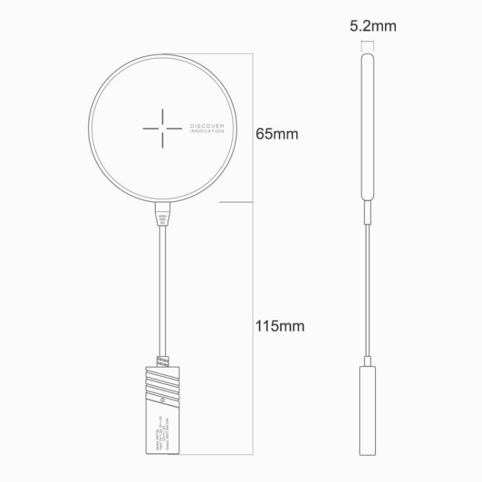 UTGATT1 - Nillkin Magsafe MagSlim Qi Trådlös Laddare iPhone 10W - Svart