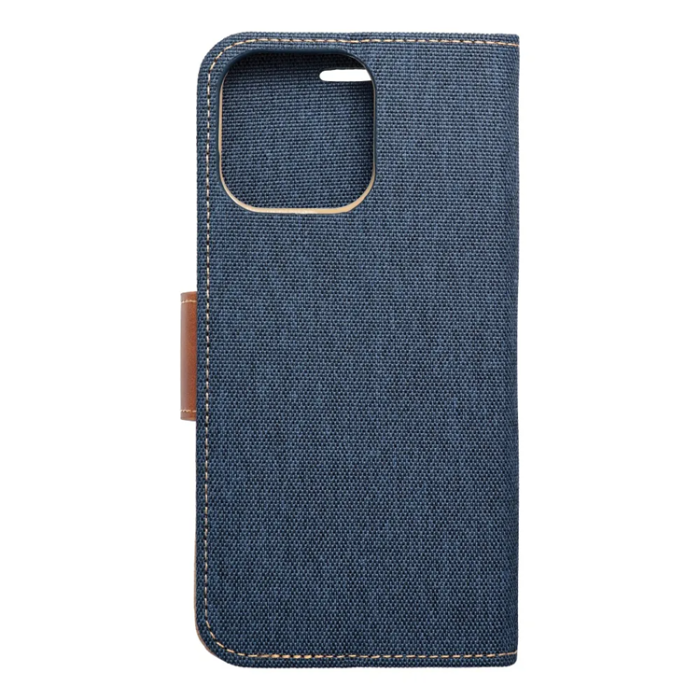 OEM - iPhone 16 Plånboksfodral Canvas - Marinblå